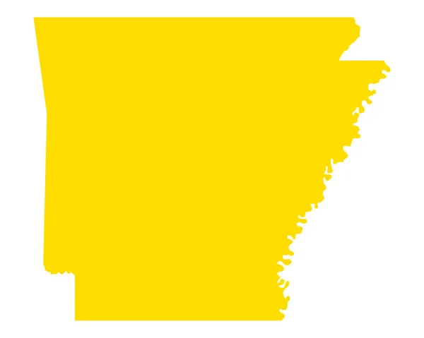 Carte précise de l'Arkansas — Image vectorielle