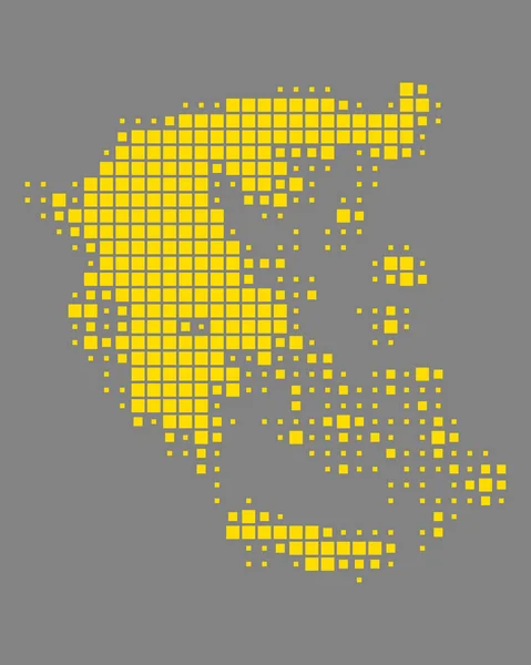 Mapa exato de greece — Vetor de Stock