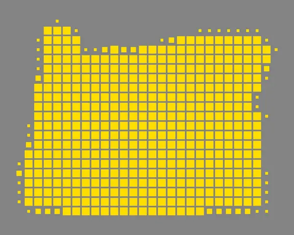 Präzise Karte von Oregon — Stockvektor