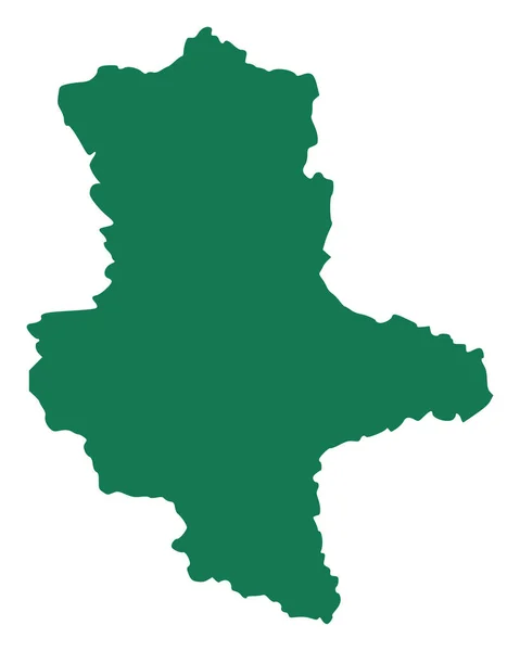 La mappa di Sassonia-Anhalt — Vettoriale Stock