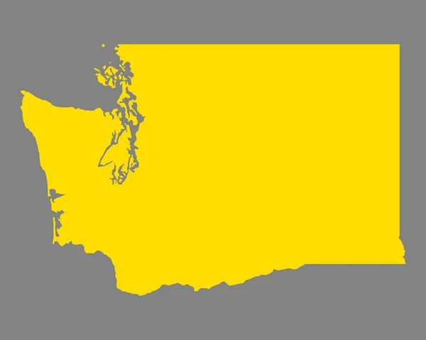 Carte précise de Washington — Image vectorielle