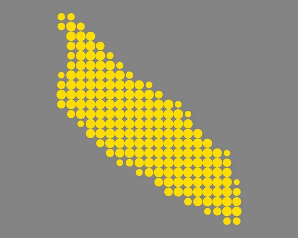 Nauwkeurige kaart van Aruba — Stockvector