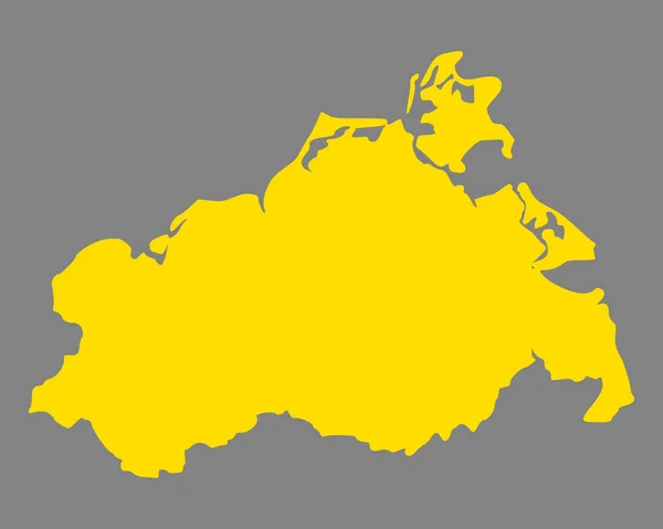 Mapa online de Mecklemburgo-Vorpommern — Archivo Imágenes Vectoriales