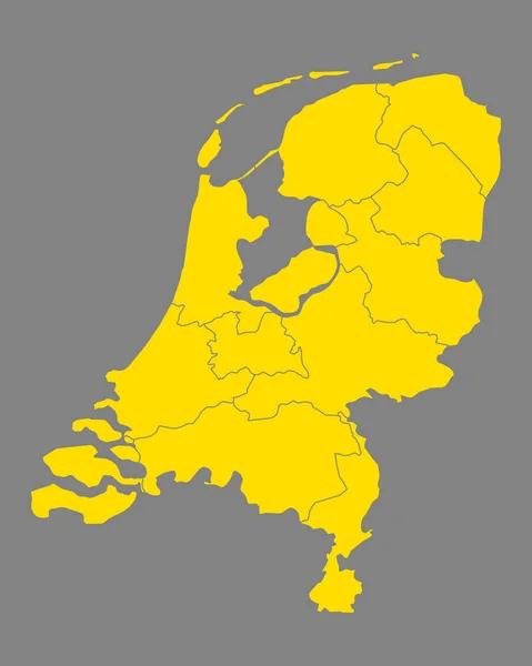 Präzise Karte der Niederlande — Stockvektor