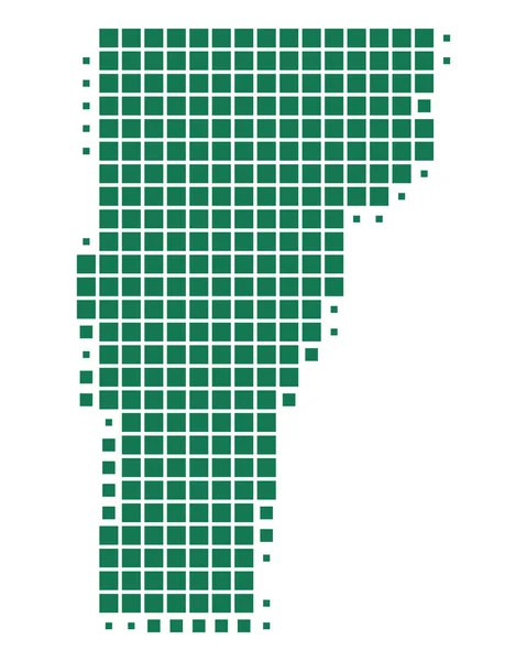 Mapa exacto de Vermont — Archivo Imágenes Vectoriales