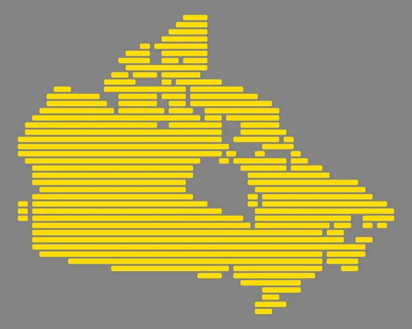 カナダの正確なマップ — ストックベクタ