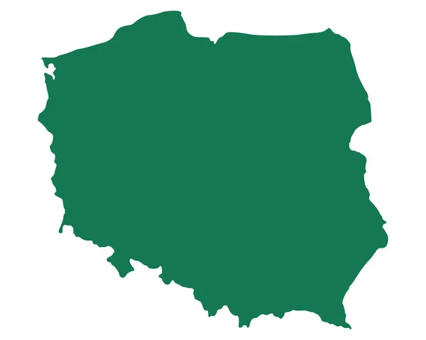 Mapa exacto de Polonia — Vector de stock