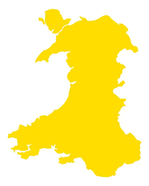 Carte précise de Pays de Galles — Image vectorielle