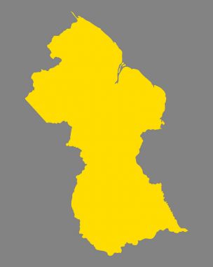 Doğru Guyana Haritası