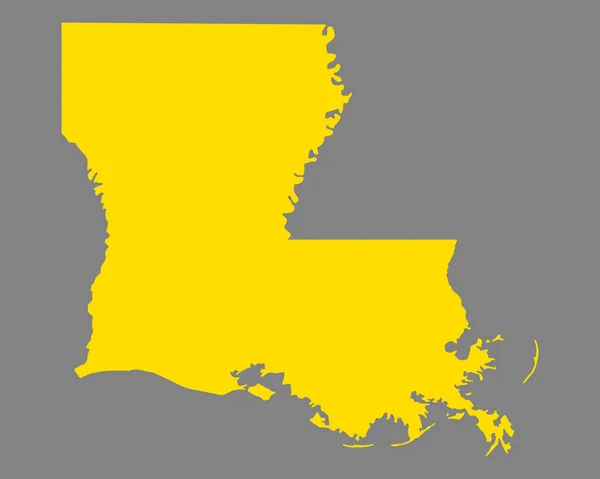 Korrekt karta över Louisiana — Stock vektor
