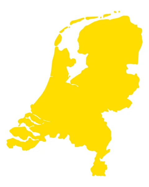 Přesná mapa Nizozemska — Stockový vektor
