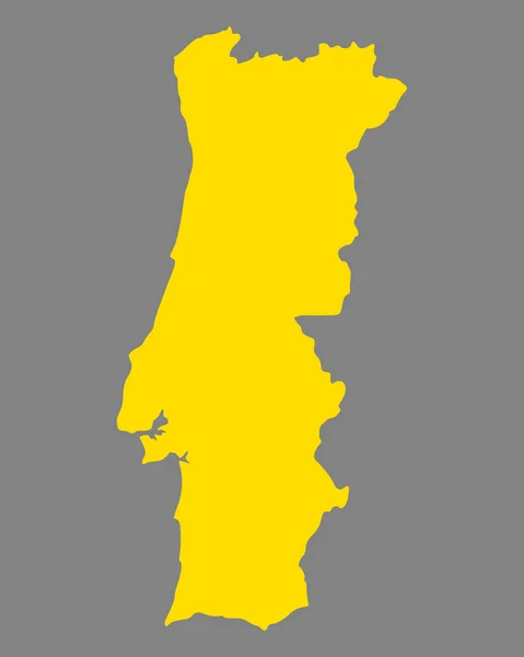 Carte précise de Portugal — Image vectorielle