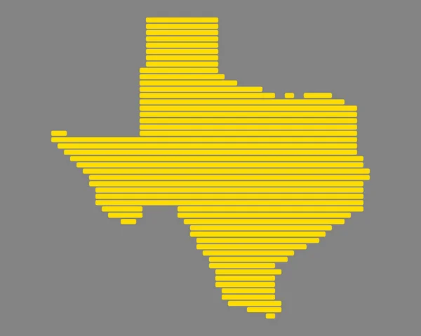 Carte précise de Texas — Image vectorielle