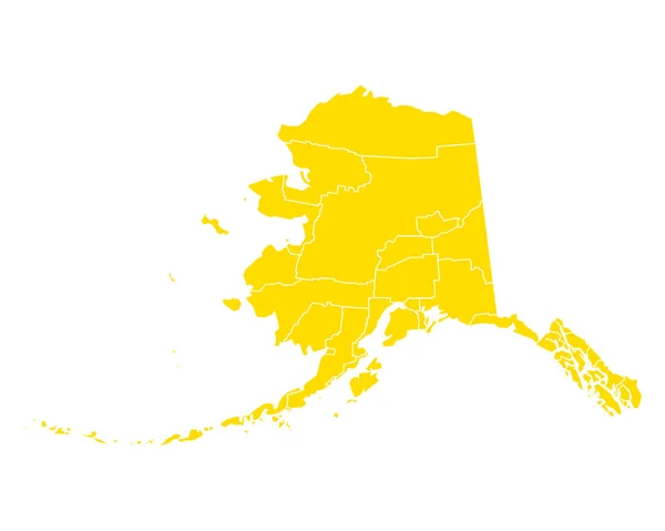 Alaska doğru harita — Stok Vektör