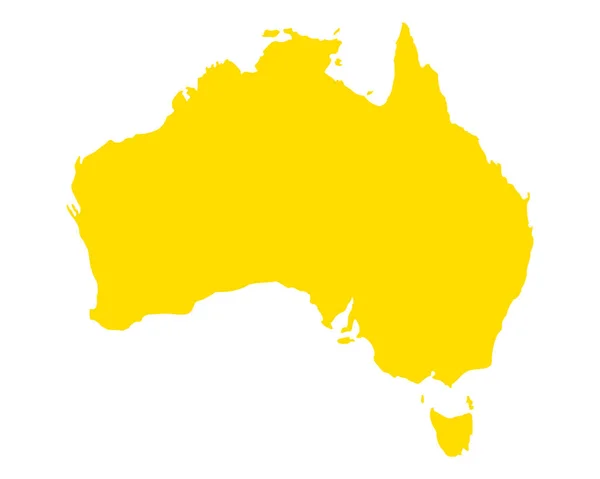 Přesná mapa Austrálie — Stockový vektor