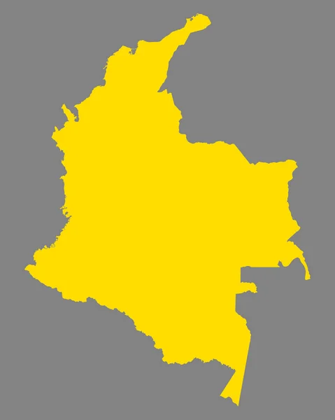 Přesná mapa Kolumbie — Stockový vektor