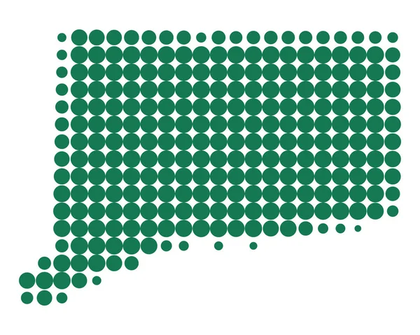 Mapa exato de Connecticut — Vetor de Stock