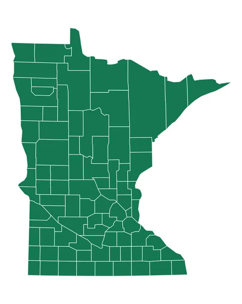 Nauwkeurige kaart van Minnesota — Stockvector