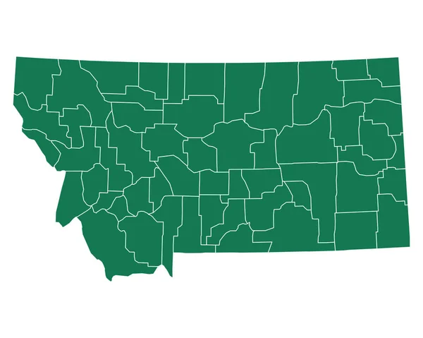 Mapa exato de Montana — Vetor de Stock