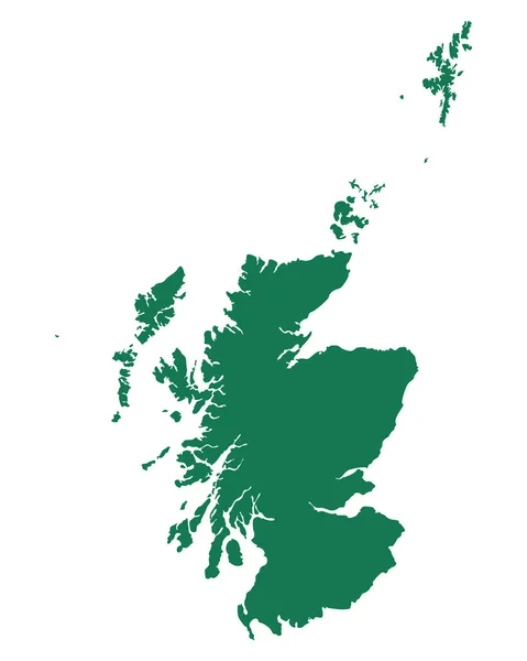 Accurate map of Scotland — Stock Vector