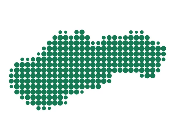 슬로바키아 공화국의 정밀한 지도 — 스톡 벡터