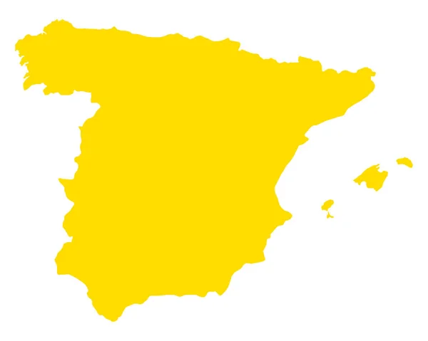 Mapa preciso de España — Vector de stock