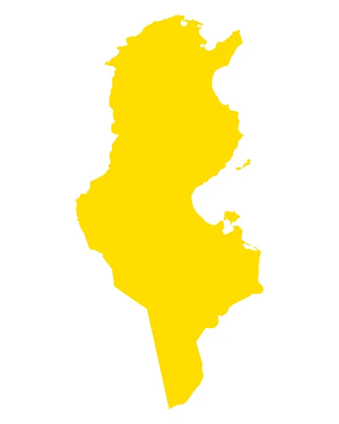 チュニジアの正確なマップ — ストックベクタ