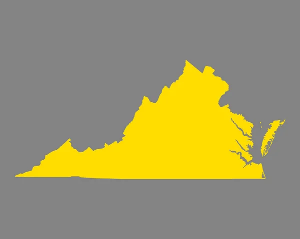 Mappa esatta di Virginia — Vettoriale Stock