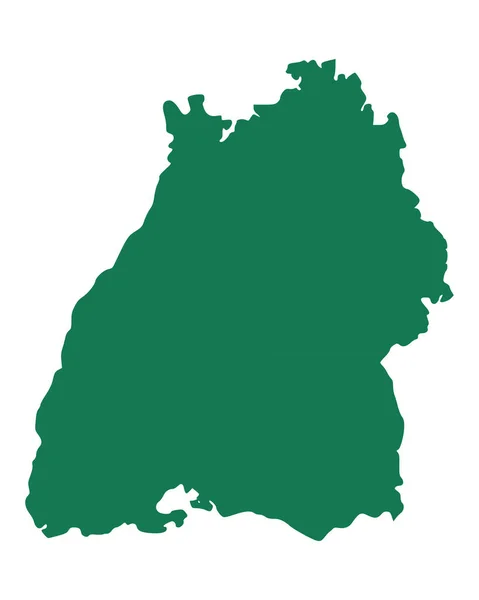 Peta Baden-Wuerttemberg - Stok Vektor