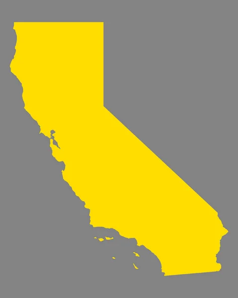 Mapa exato de Califórnia — Vetor de Stock