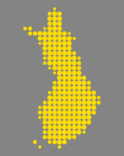फिनलंडचा अचूक नकाशा — स्टॉक व्हेक्टर