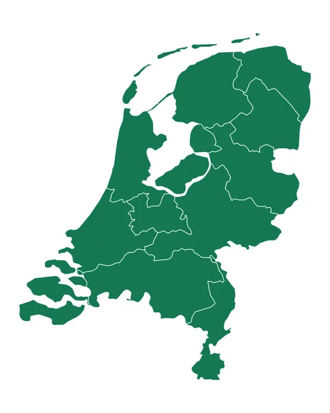 Nauwkeurige kaart van Nederland — Stockvector
