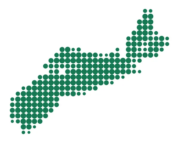 La mappa di Nuova Scozia — Vettoriale Stock