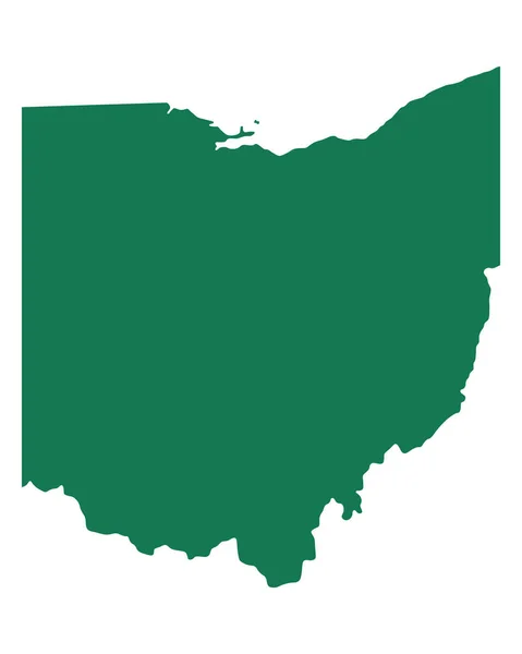 Mapa exacto de Ohio — Vector de stock