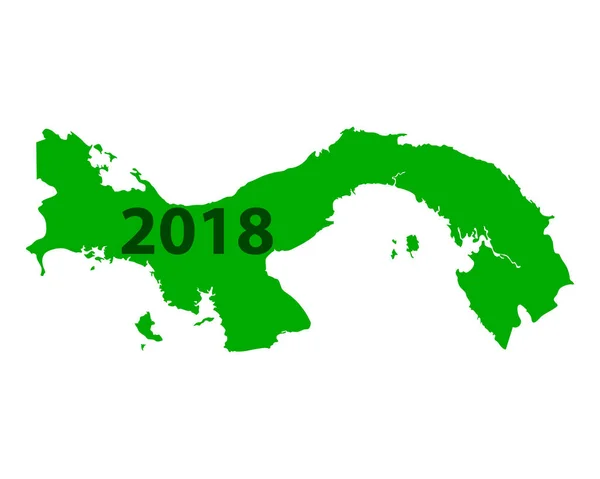 Карта Панамы 2018 — стоковый вектор