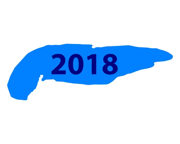 Kaart van Spiekeroog 2018 — Stockvector