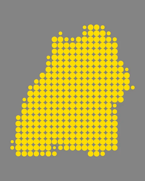 Mapa Badenii-Wirtembergii — Wektor stockowy