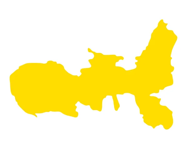 エルバ島の正確なマップ — ストックベクタ