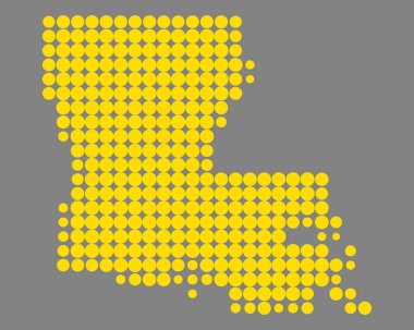 Louisiana doğru harita