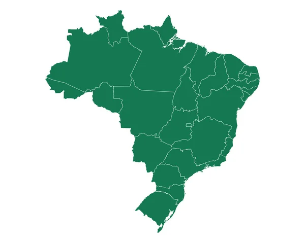 Mapa exato de Brasil —  Vetores de Stock