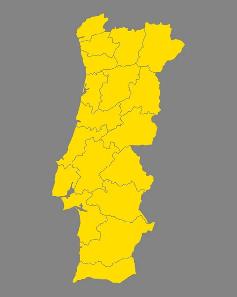 Korrekt karta över Portugal — Stock vektor