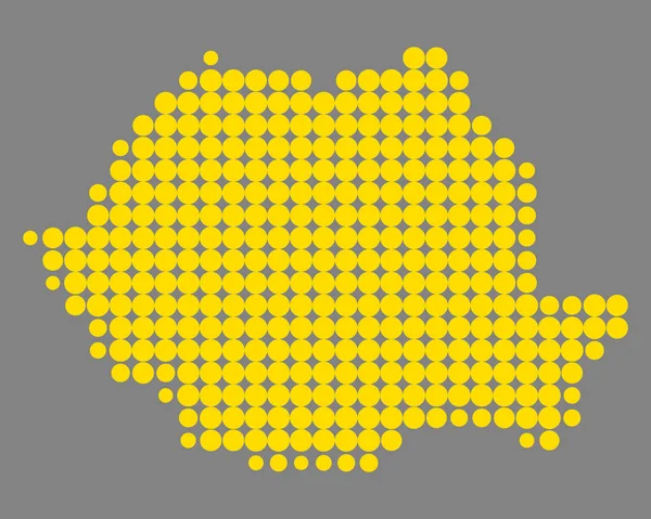 Präzise Landkarte von Rumänien — Stockvektor