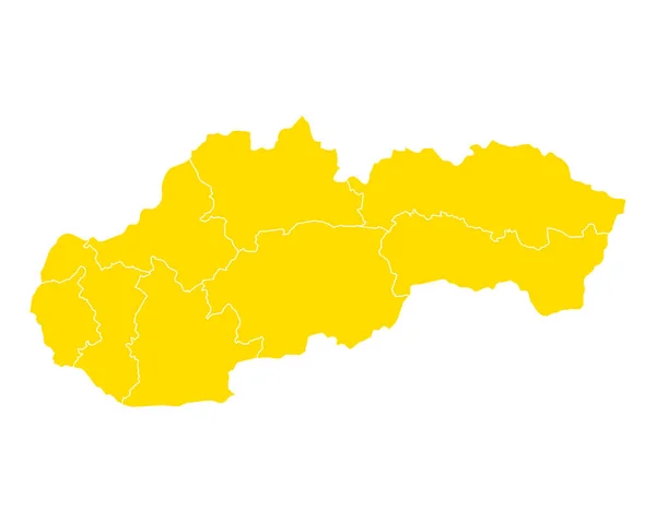 Mapa exacto de Eslovaquia — Vector de stock