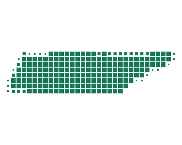 Mapa exato de Tennessee — Vetor de Stock