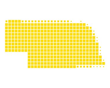 Nebraska doğru harita