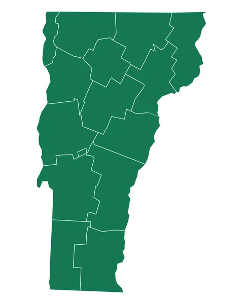 Mapa exato de Vermont — Vetor de Stock