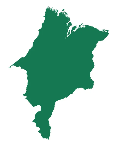 Carte précise de Maranhao — Image vectorielle