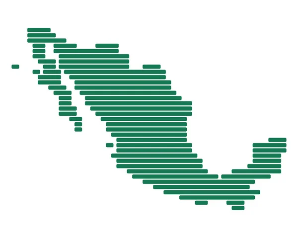 Nauwkeurige kaart van Mexico — Stockvector