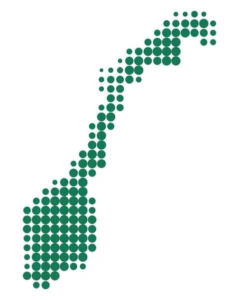 Mappa esatta di Norvegia — Vettoriale Stock