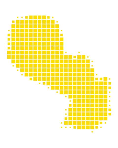 Carte précise de Paraguay — Image vectorielle